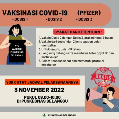 Vaksinasi Covid-19 Puskesmas Delanggu