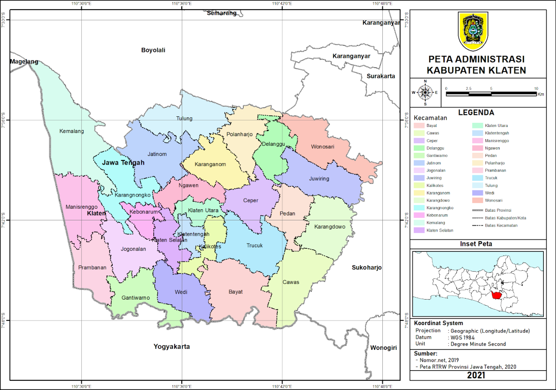 Daftar Kode Pos Kabupaten Klaten