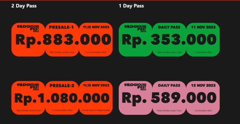 Harga Tiket Wild Ground Fest 2023 Jogja