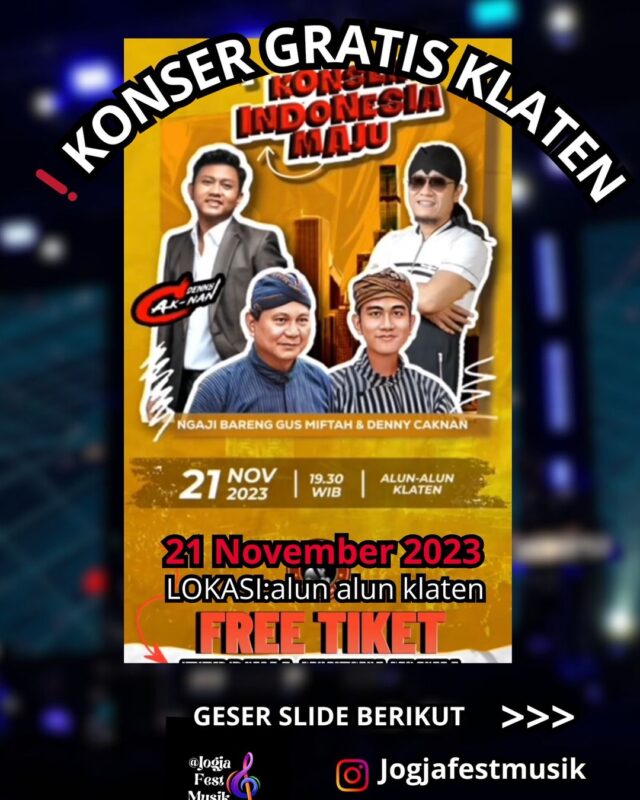 Konser Denny Caknan Gratis di Alun-Alun Klaten