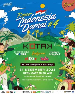 Konser Indonesia Damai Malam Pergantian Tahun Bersama Kotak di Boyolali