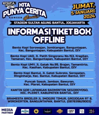 Informasi tempat pembelian tiket konser gilga sahid Bantul