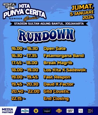 Rundown acara konser kita punya cerita Bantul