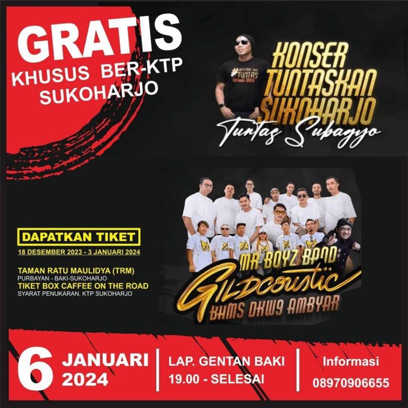 Konser Gilga Sahid Gratis Sukoharjo